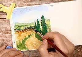 paesaggio acquerello